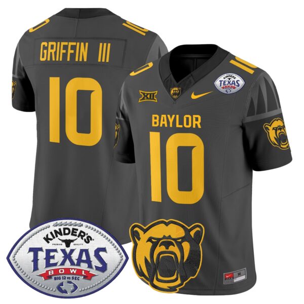 Baylor Bears 2024 Texas Bowl Vapor Limited Jersey – All Stitched – Black – Robert Griffin III Jersey