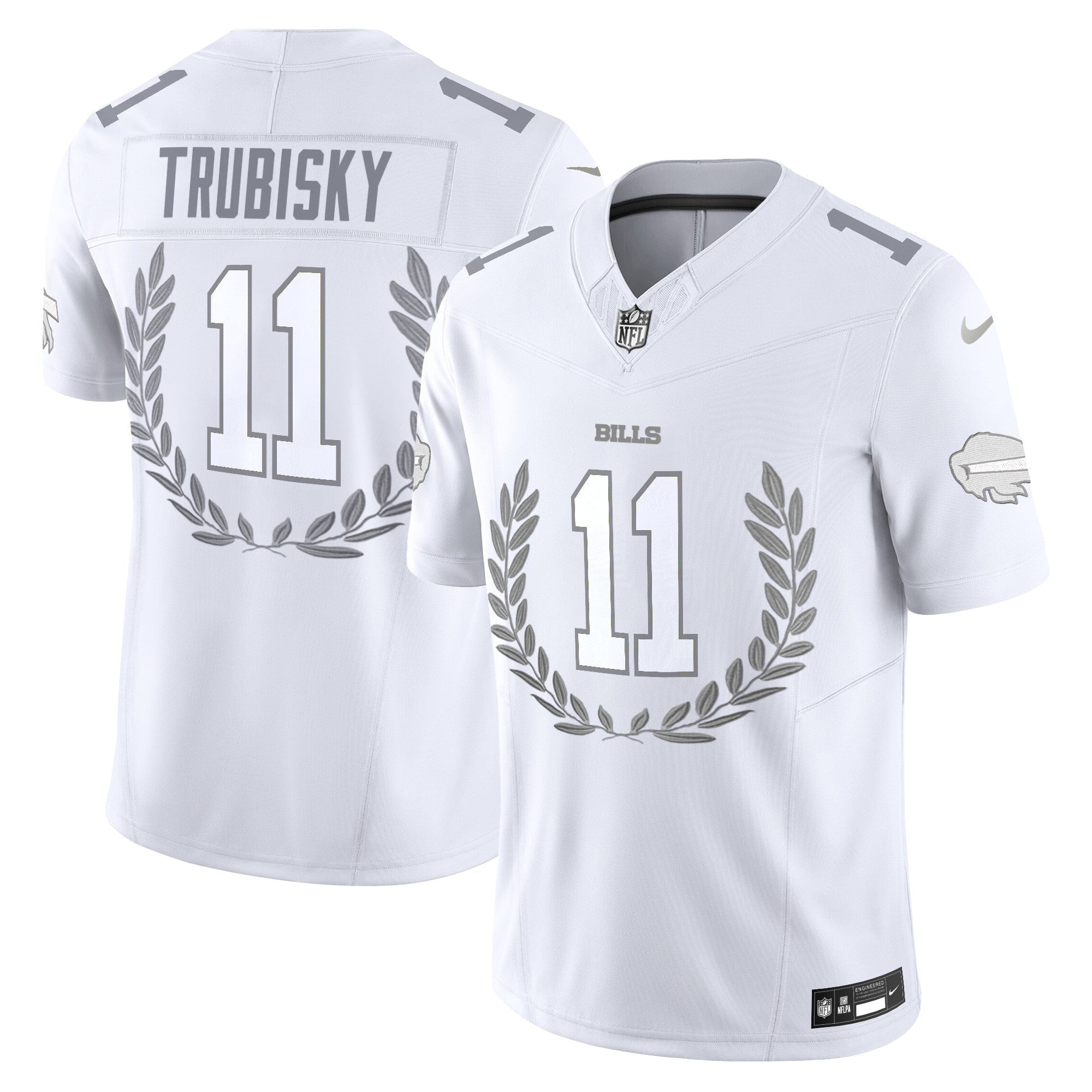 Buffalo Bills Platinum MVP Vapor Limited Jersey – All Stitched – Mitchell Trubisky Jersey