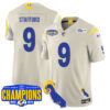 Los Angeles Rams 2024 NFC West Division Champions Jersey – All Stitched – Matthew Stafford – 9 – Bone Jersey
