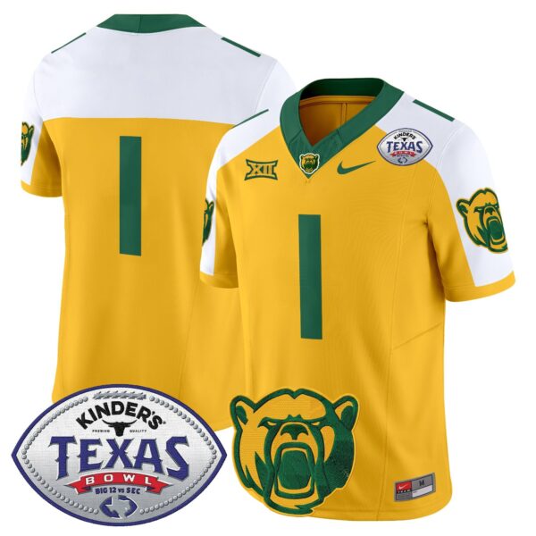 Baylor Bears 2024 Texas Bowl Vapor Limited Jersey – All Stitched – Gold Alternate – #1 Team Jersey