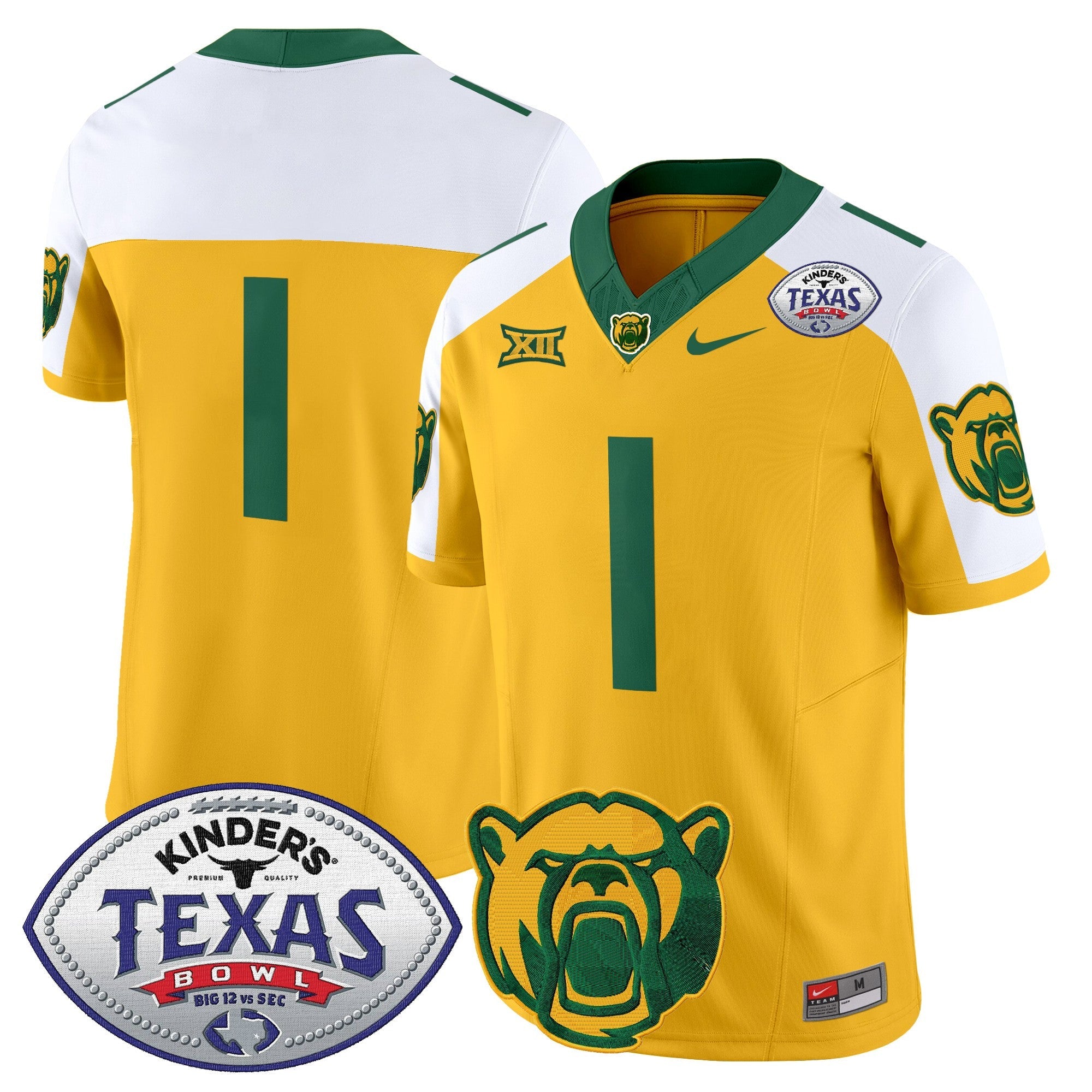 Baylor Bears 2024 Texas Bowl Vapor Limited Jersey – All Stitched – Gold Alternate – #1 Team Jersey