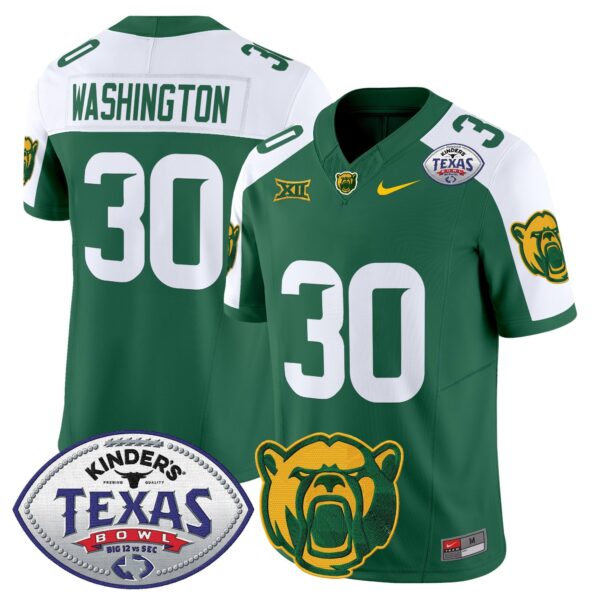 Baylor Bears 2024 Texas Bowl Vapor Limited Jersey – All Stitched – Green Alternate – Bryson Washington Jersey