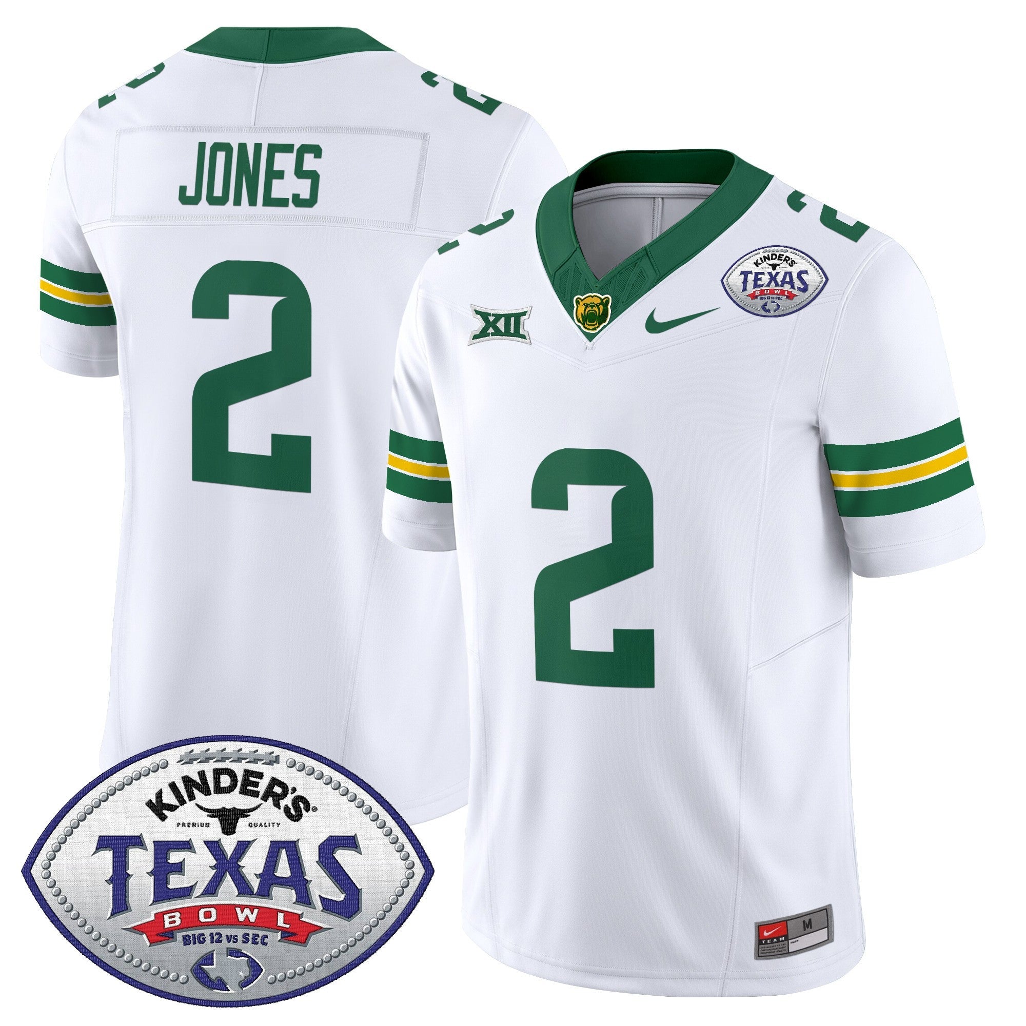 Baylor Bears 2024 Texas Bowl Vapor Limited Jersey – All Stitched – White – Matt Jones Jersey