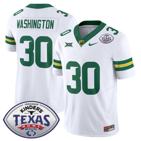 Baylor Bears 2024 Texas Bowl Vapor Limited Jersey – All Stitched – White – Bryson Washington Jersey