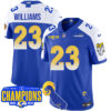 Los Angeles Rams 2024 NFC West Division Champions Jersey – All Stitched – Kyren Williams – 23 – Royal Alternate Jersey