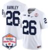Penn State Nittany Lions 2024 The Fiesta Bowl Patch Vapor Limited Jersey – All Stitched – White – Saquon Barkley Jersey