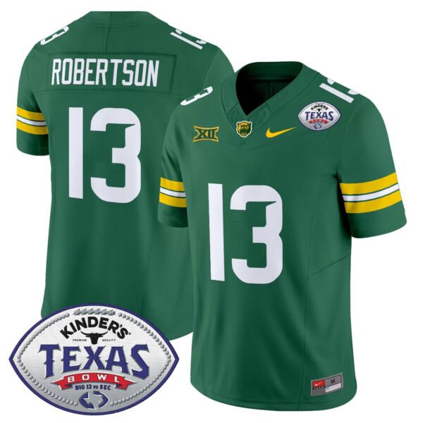Baylor Bears 2024 Texas Bowl Vapor Limited Jersey – All Stitched – Green – Sawyer Robertson Jersey