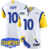 Los Angeles Rams 2024 NFC West Division Champions Jersey – All Stitched – Cooper Kupp – 10 – White Jersey