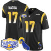 Los Angeles Rams 2024 NFC West Division Champions Jersey N1 – All Stitched – Puka Nacua – 17 – Black Jersey