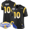 Los Angeles Rams 2024 NFC West Division Champions Jersey N1 – All Stitched – Cooper Kupp – 10 – Black Jersey