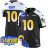 Los Angeles Rams 2024 NFC West Division Champions Jersey – All Stitched – Cooper Kupp – 10 – Black Alternate Jersey