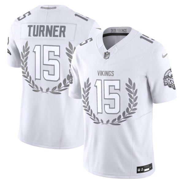 Minnesota Vikings Platinum MVP Vapor Limited Jersey – All Stitched – Dallas Turner Jersey