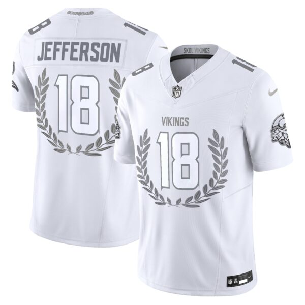 Minnesota Vikings Platinum MVP Vapor Limited Jersey – All Stitched – Justin Jefferson Jersey