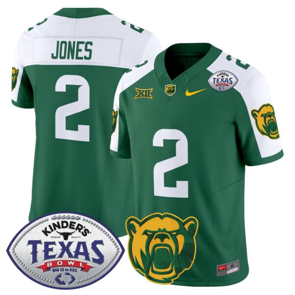 Baylor Bears 2024 Texas Bowl Vapor Limited Jersey – All Stitched – Green Alternate – Matt Jones Jersey