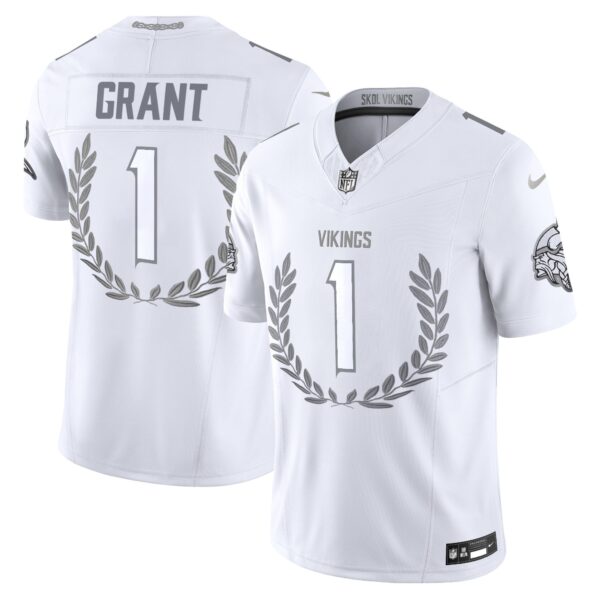 Minnesota Vikings Platinum MVP Vapor Limited Jersey – All Stitched – Bud Grant Jersey