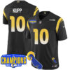 Los Angeles Rams 2024 NFC West Division Champions Jersey – All Stitched – Cooper Kupp – 10 – Black Jersey