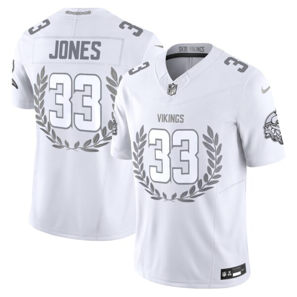 Minnesota Vikings Platinum MVP Vapor Limited Jersey – All Stitched – Aaron Jones Jersey