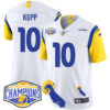 Los Angeles Rams 2024 NFC West Division Champions Jersey N1 – All Stitched – Cooper Kupp – 10 – White Jersey