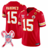 Men’s Kansas City Chiefs Limited Jersey – Christmas Patch – MAHOMES – 15 – Red Jersey