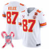 Men’s Kansas City Chiefs Limited Jersey – Christmas Patch – KELCE – 87 – White Jersey