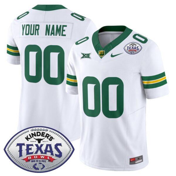 Baylor Bears 2024 Texas Bowl Vapor Limited Custom Jersey – All Stitched – White Jersey