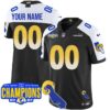 Custom Gender/Name Los Angeles Rams 2024 NFC West Division Champions Jersey – All Stitched – Black Alternate Jersey