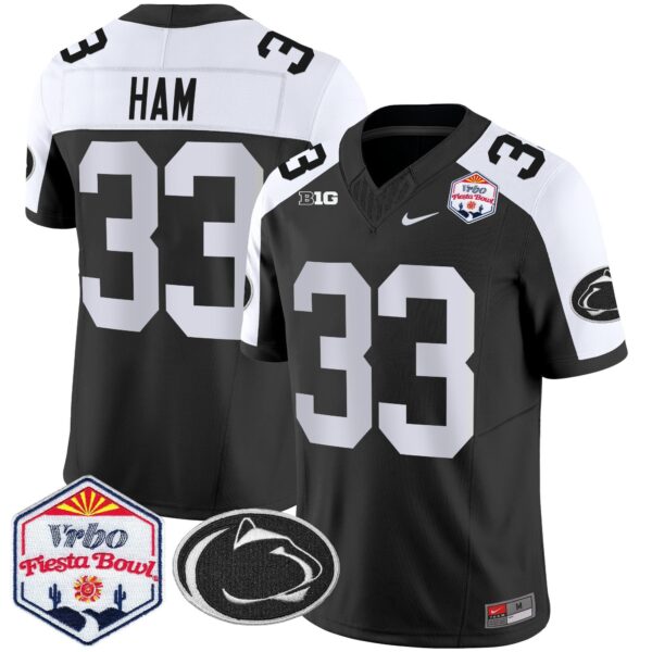 Penn State Nittany Lions 2024 The Fiesta Bowl Patch Vapor Limited Jersey – All Stitched – Black Alternate – Jack Ham Jersey