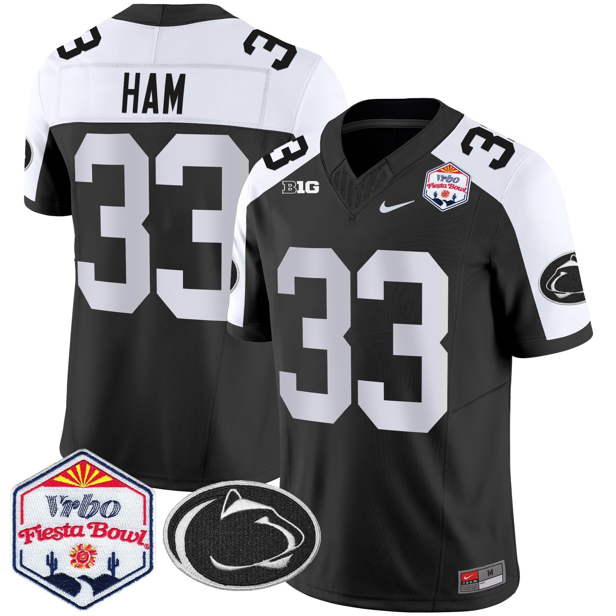 Penn State Nittany Lions 2024 The Fiesta Bowl Patch Vapor Limited Jersey – All Stitched – Black Alternate – Jack Ham Jersey