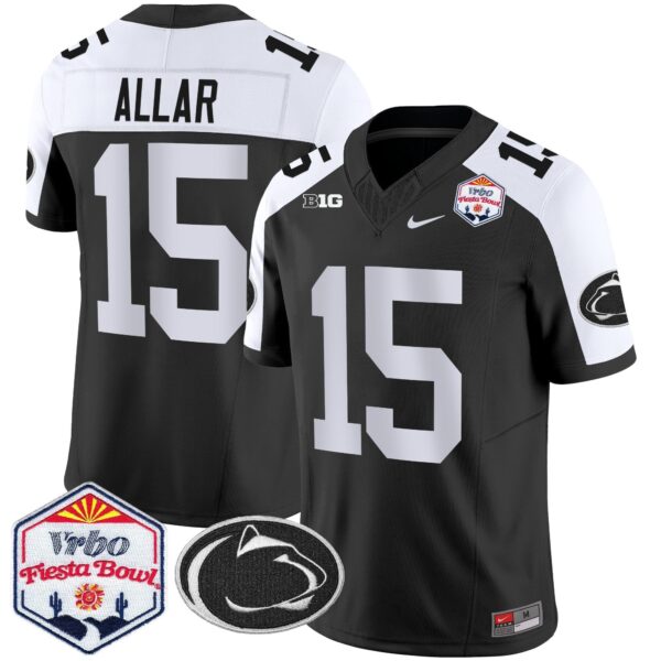 Penn State Nittany Lions 2024 The Fiesta Bowl Patch Vapor Limited Jersey – All Stitched – Black Alternate – Drew Allar Jersey