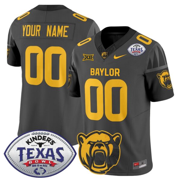 Baylor Bears 2024 Texas Bowl Vapor Limited Custom Jersey – All Stitched – Black Jersey
