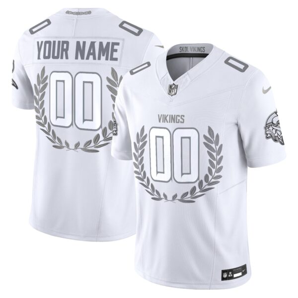 Minnesota Vikings Platinum MVP Vapor Limited Custom Jersey – All Stitched – Custom Jersey