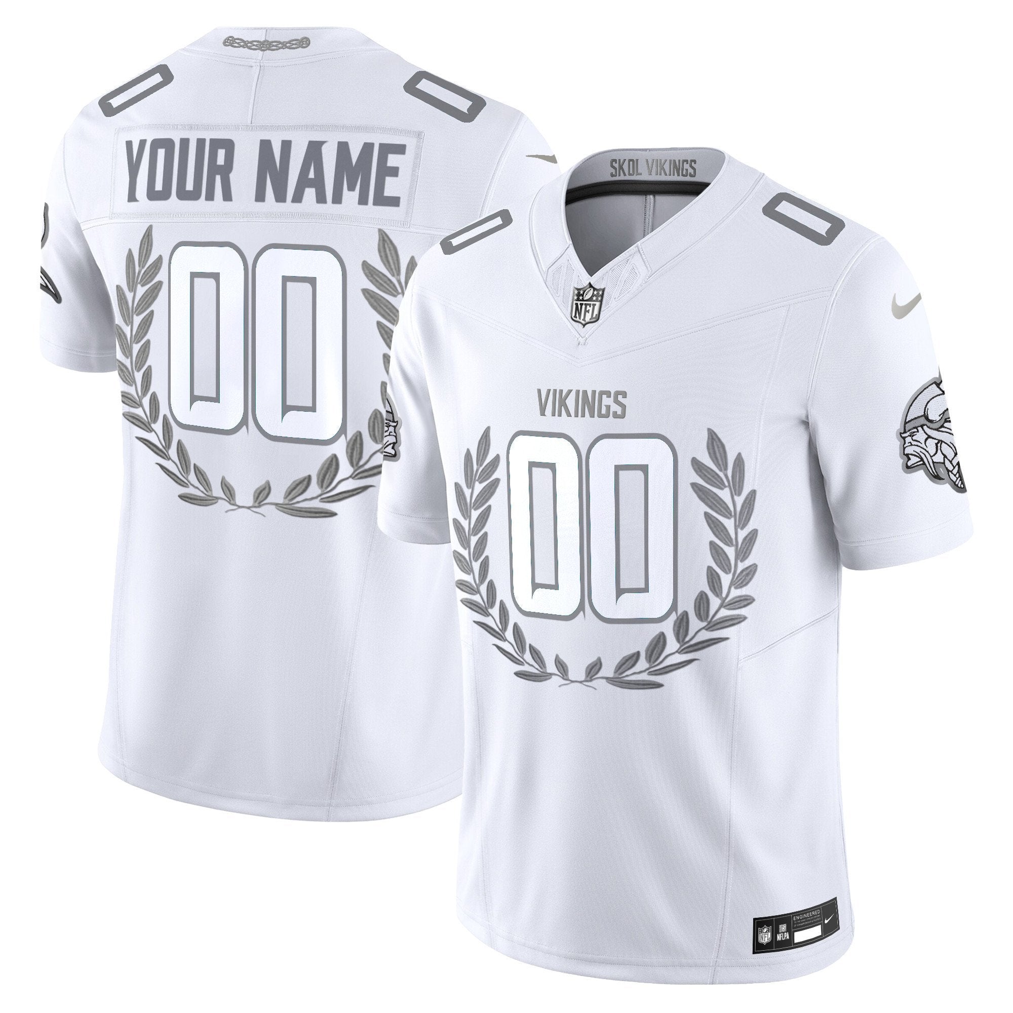 Minnesota Vikings Platinum MVP Vapor Limited Custom Jersey – All Stitched – Custom Jersey