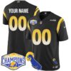 Custom Gender/Name Los Angeles Rams 2024 NFC West Division Champions Jersey N1 – All Stitched – Black Jersey