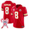 Men’s Kansas City Chiefs Limited Jersey – Christmas Patch – HOPKINS – 8 – Red Jersey