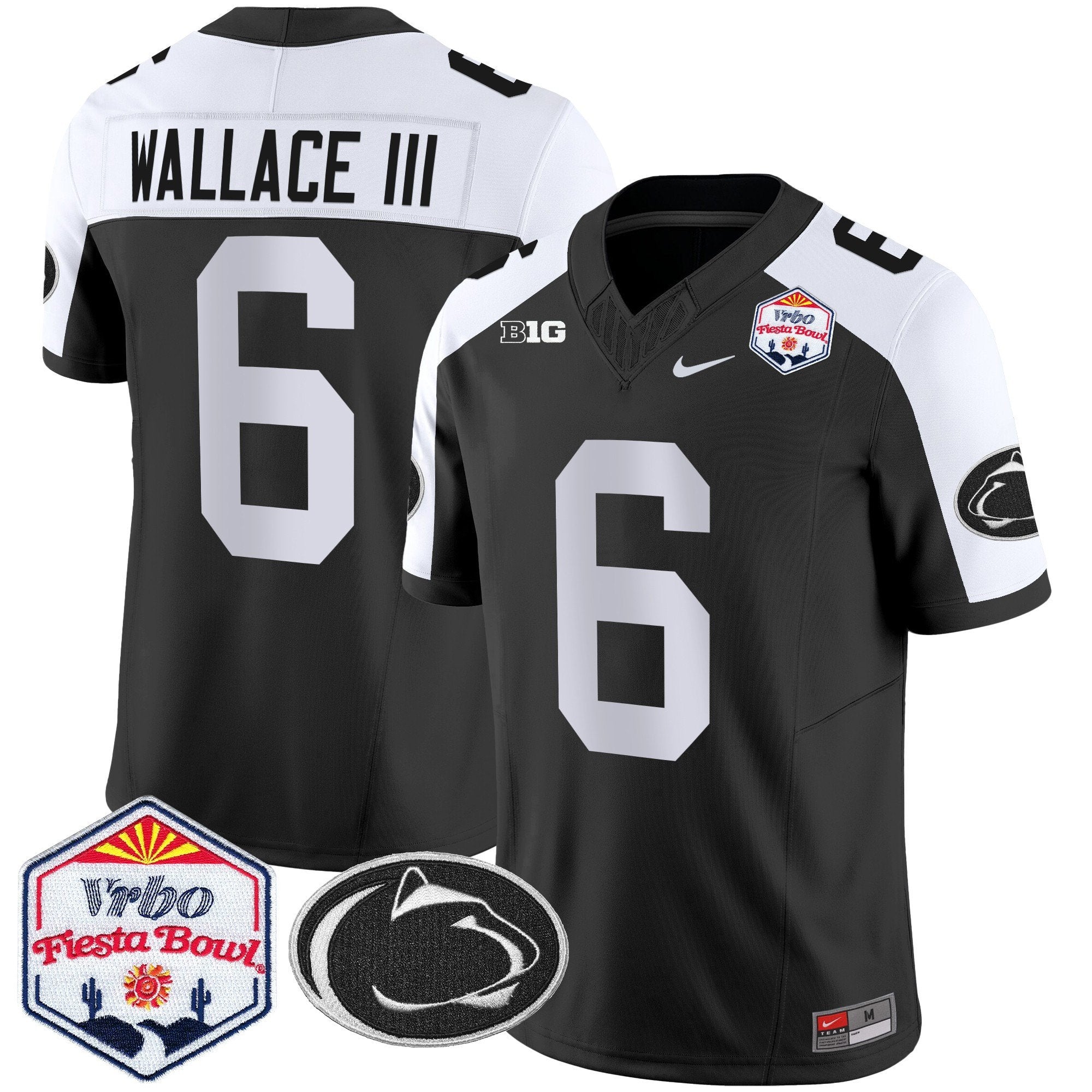 Penn State Nittany Lions 2024 The Fiesta Bowl Patch Vapor Limited Jersey – All Stitched – Black Alternate – Harrison Wallace III Jersey