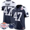 Penn State Nittany Lions 2024 The Fiesta Bowl Patch Vapor Limited Jersey – All Stitched – Navy Alternate – Donald Trump Jersey