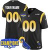 Custom Gender/Name Los Angeles Rams 2024 NFC West Division Champions Jersey – All Stitched – Black Jersey