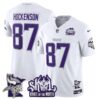 Minnesota Vikings Kings Of The North Patch Vapor Limited Jersey V3 – All Stitched – Winter Warrior – T.J. Hockenson Jersey