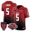 Atlanta Falcons 60th Season Vapor Limited Jersey – All Stitched – Red – Drake London Jersey