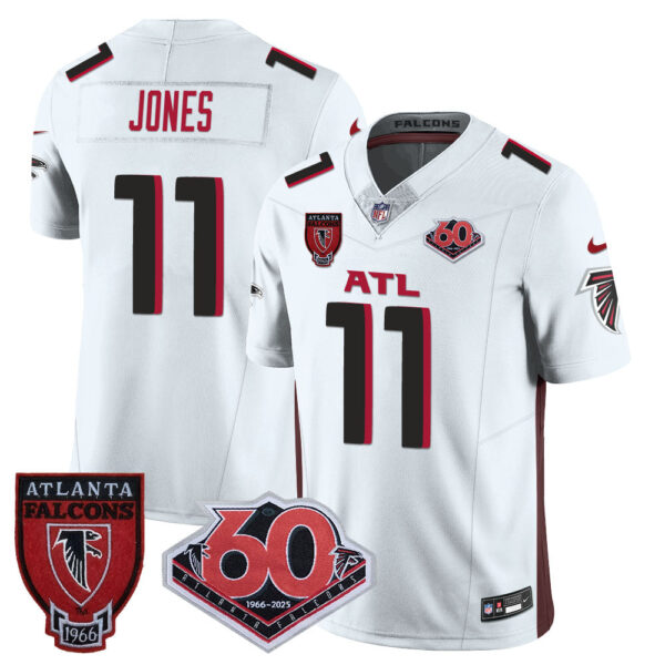 Atlanta Falcons 60th Season Vapor Limited Jersey – All Stitched – White – Julio Jones Jersey