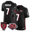 Atlanta Falcons 60th Season Vapor Limited Jersey – All Stitched – Black – Bijan Robinson Jersey