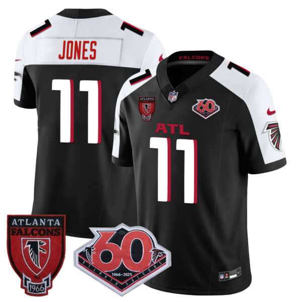 Atlanta Falcons 60th Season Vapor Limited Jersey – All Stitched – Black Alternate – Julio Jones Jersey