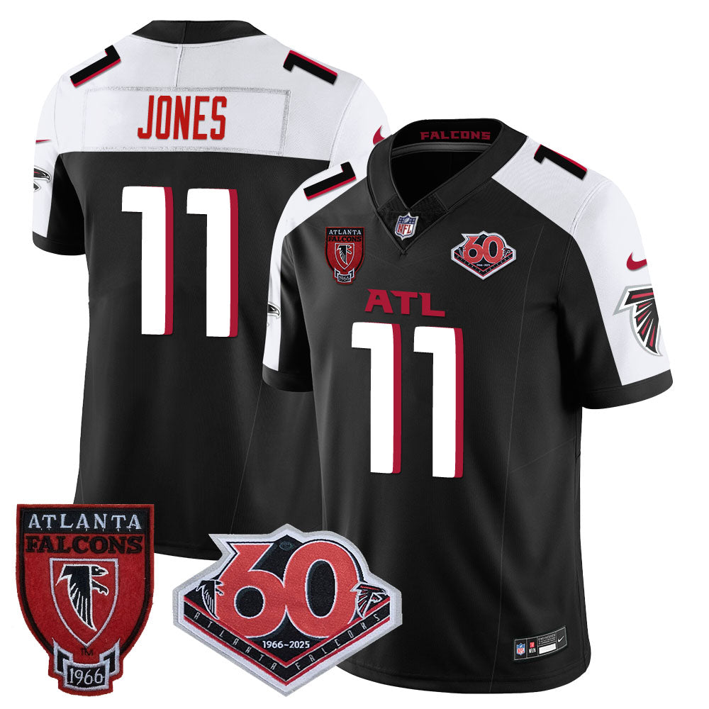 Atlanta Falcons 60th Season Vapor Limited Jersey – All Stitched – Black Alternate – Julio Jones Jersey