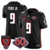 Atlanta Falcons 60th Season Vapor Limited Jersey – All Stitched – Black – Michael Penix Jr. Jersey