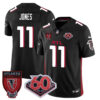 Atlanta Falcons 60th Season Vapor Limited Jersey – All Stitched – Black – Julio Jones Jersey