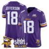 Minnesota Vikings Kings Of The North Patch Vapor Limited Jersey V3 – All Stitched – Purple – Justin Jefferson Jersey