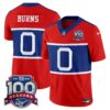 New York Giants ‘Century Red’ 100th Season Commemorative Vapor Jersey – All Stitched – Red – Brian Burns Jersey