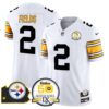 Steelers 50th Anniversary Of Super Bowl IX & Map Patch Vapor Limited Jersey – All Stitched – 1975 White – Justin Fields Jersey
