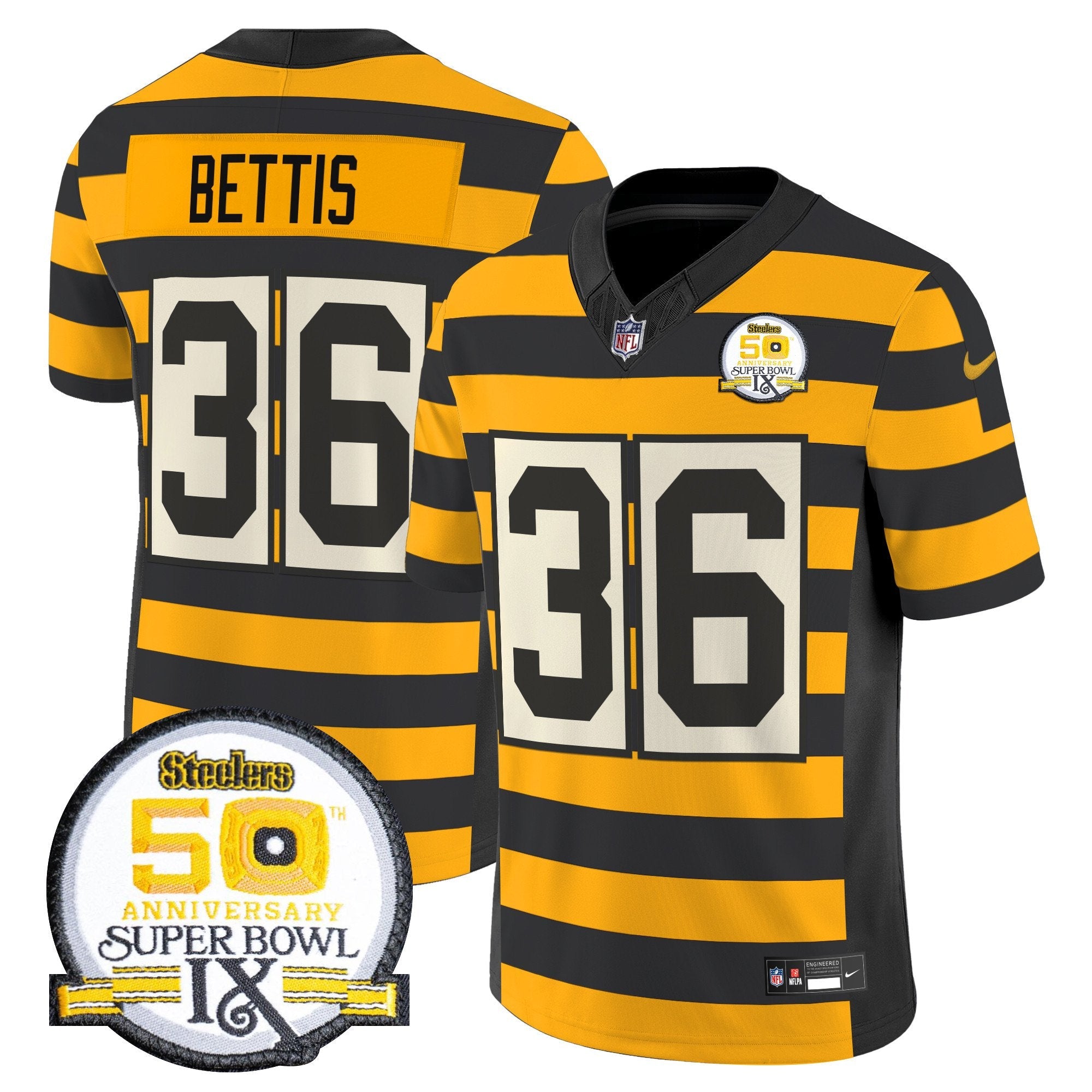 Pittsburgh Steelers Throwback 2024 Vapor Limited Jersey – All Stitched – Bumble Bee – Jerome Bettis Jersey