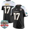 Dolphins Gold Trim Vapor Limited Jersey – All Stitched – Black Alternate – Jaylen Waddle Jersey